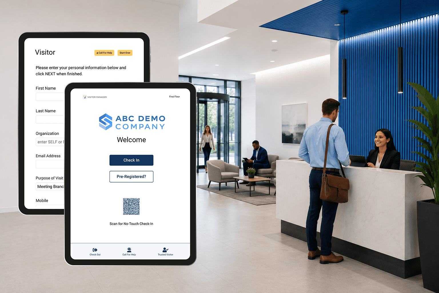 Visitor Management System with Touchless Check-In