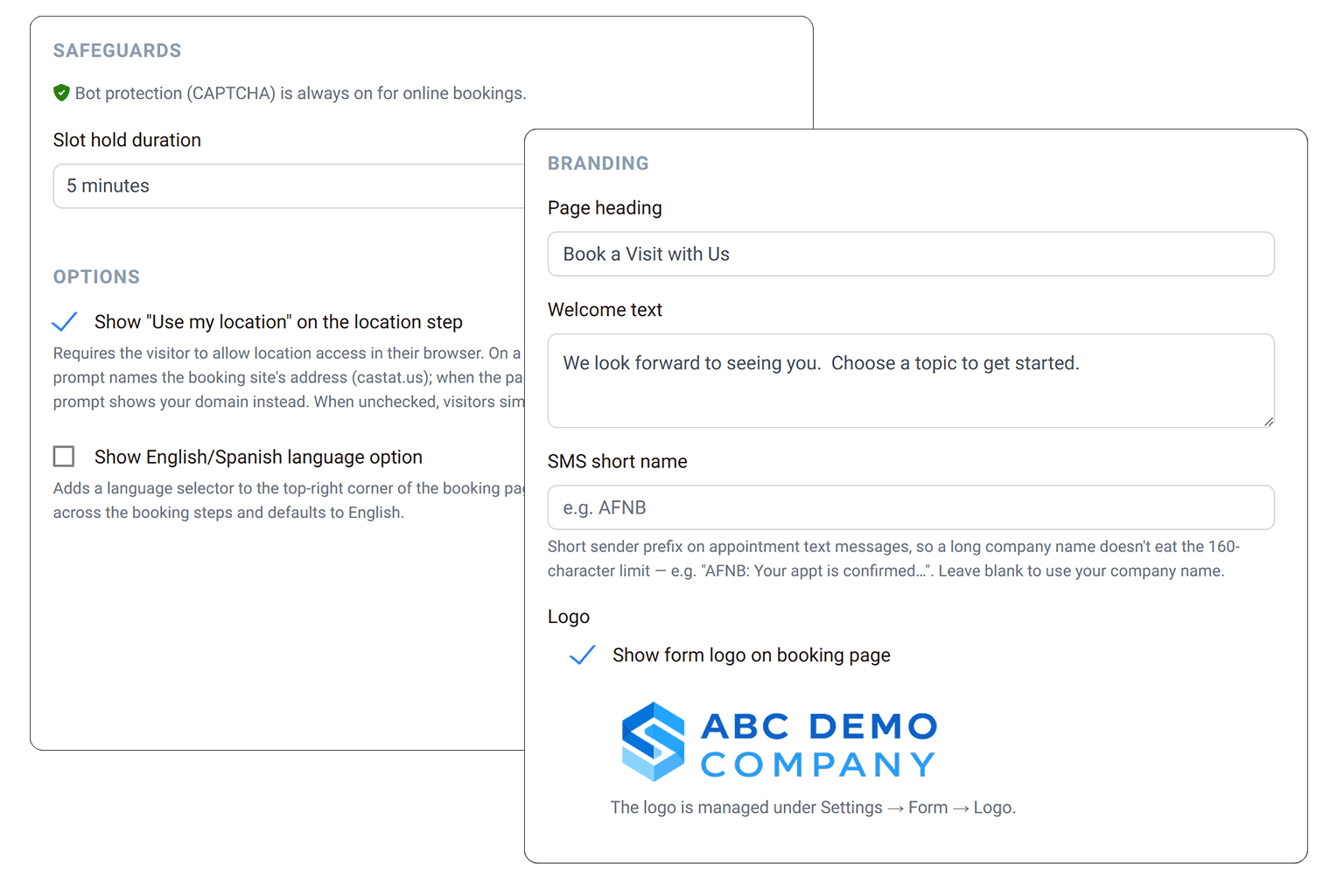 branded booking options